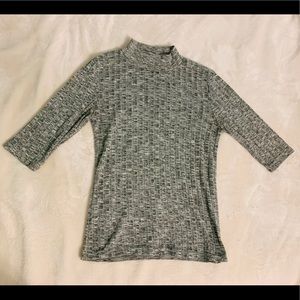 Grey mock neck shirt